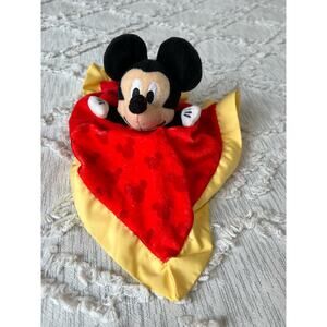 Disney Baby Red Mickey Mouse 14" Plush Lovey Security Blanket